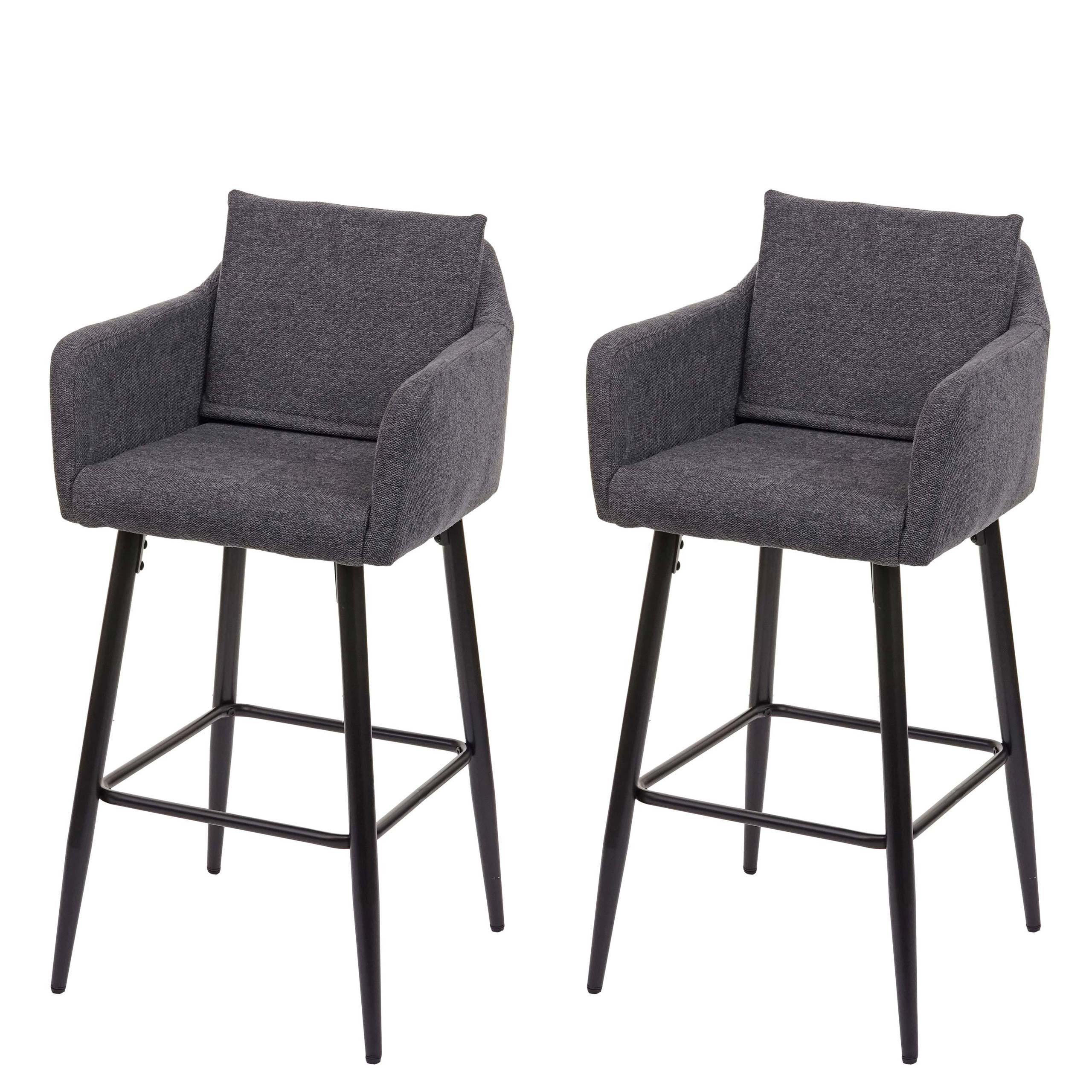 BARHOCKER Anthrazit 2er-Set - Anthrazit, Textil (54/105/53cm) - MCW