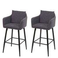 BARHOCKER Anthrazit 2er-Set - Anthrazit, Textil (54/105/53cm) - MCW