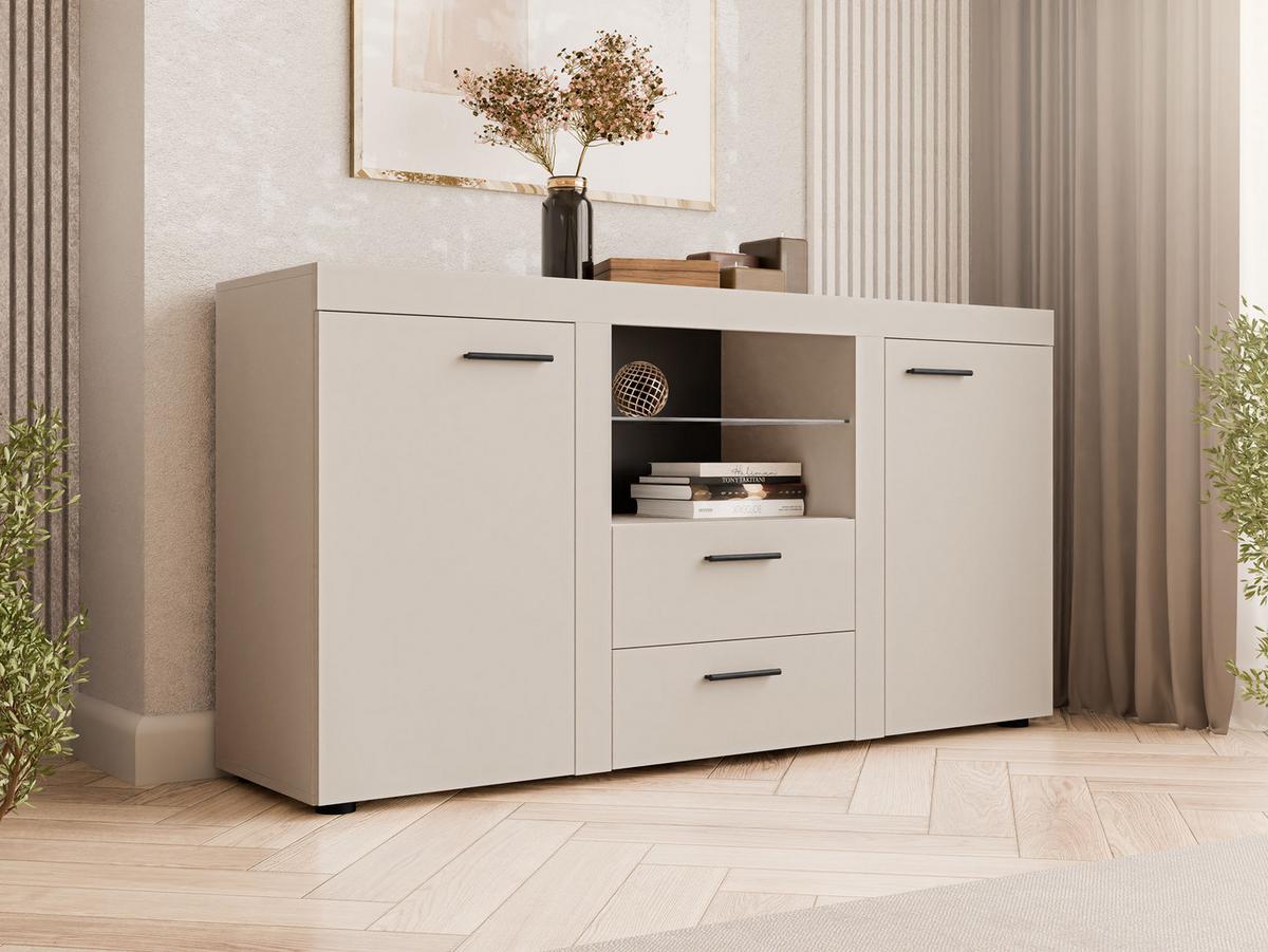 KOMMODE Rumba - Sandfarben, Holzwerkstoff (156/82/40cm) - MIRJAN24
