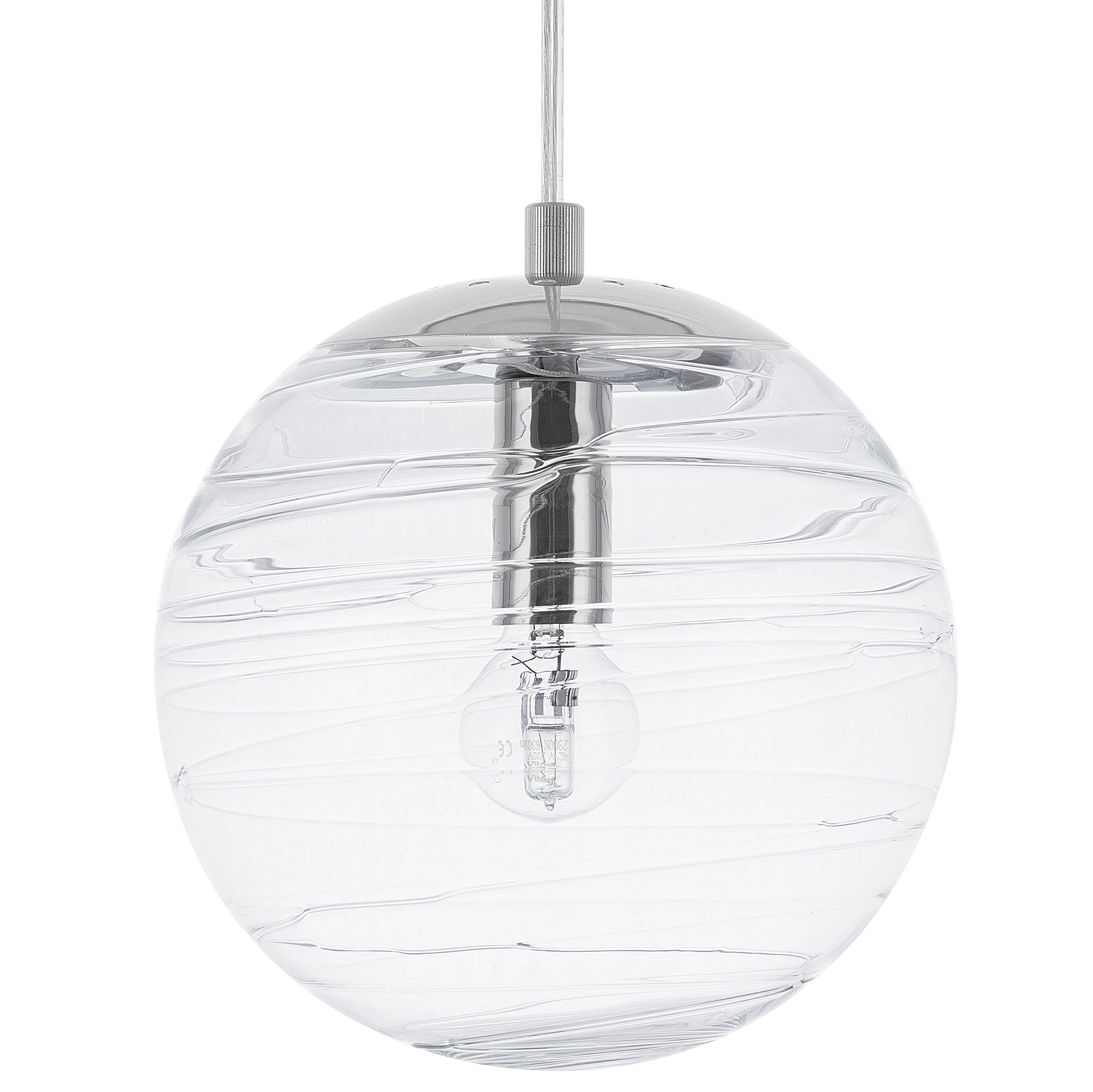 HÄNGELEUCHTE Mirna 16/16/120 cm - Transparent, Glas (16/16/120cm) - Beliani