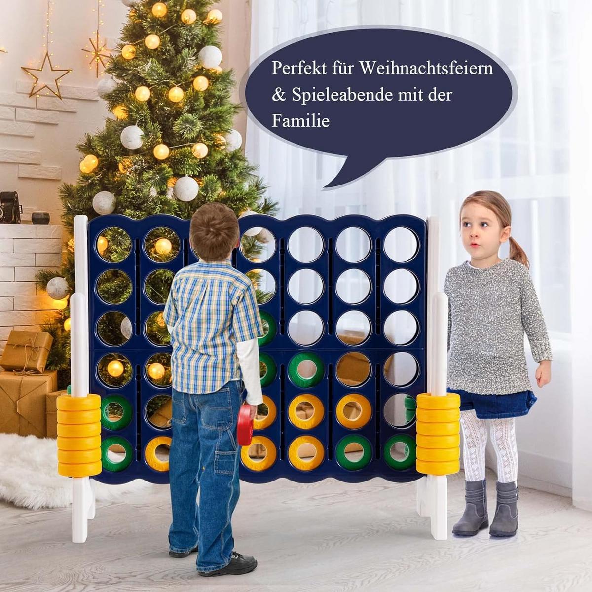 SPIELBRETTSÄTZE Vier-Gewinnt Multicolor - Multicolor, Kunststoff (120/42cm) - COSTWAY