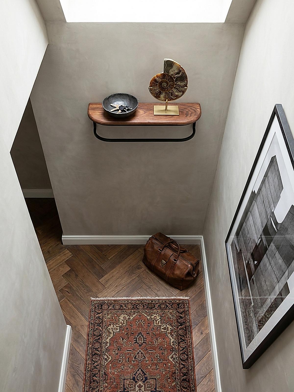 WANDREGAL Massivholz Metall Industrial Stil 50x15x13 cm - Schwarz/Braun, Holz/Metall (50/15/13cm) - KADIMA DESIGN
