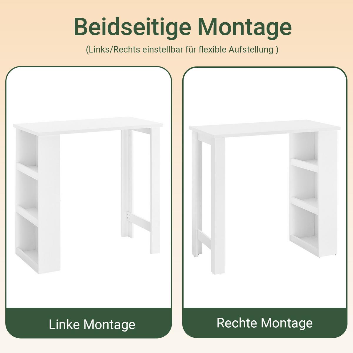 BARTISCH Weiß - Weiß, Holzwerkstoff (57/112/106cm) - SoBuy