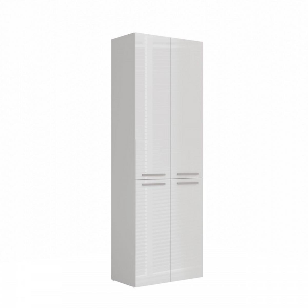 BADEZIMMERSCHRANK Weiß, Hochglanz Weiß 60/174/30 - Weiß, Holzwerkstoff (60/174/30cm) - RAUMHIRSCH FURNITURE