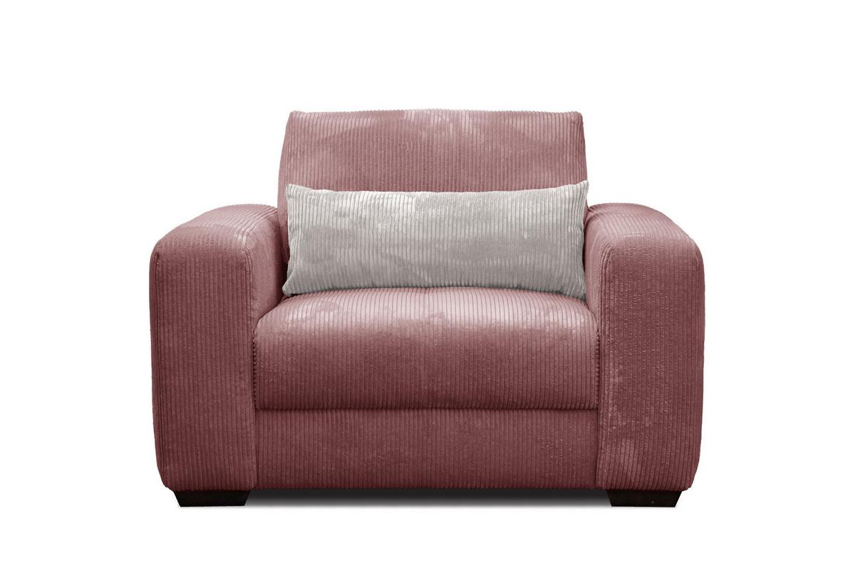 SESSEL OLI in Cordstoff altrosa - Altrosa, Holz/Textil (130/91/108cm) - Wozimo