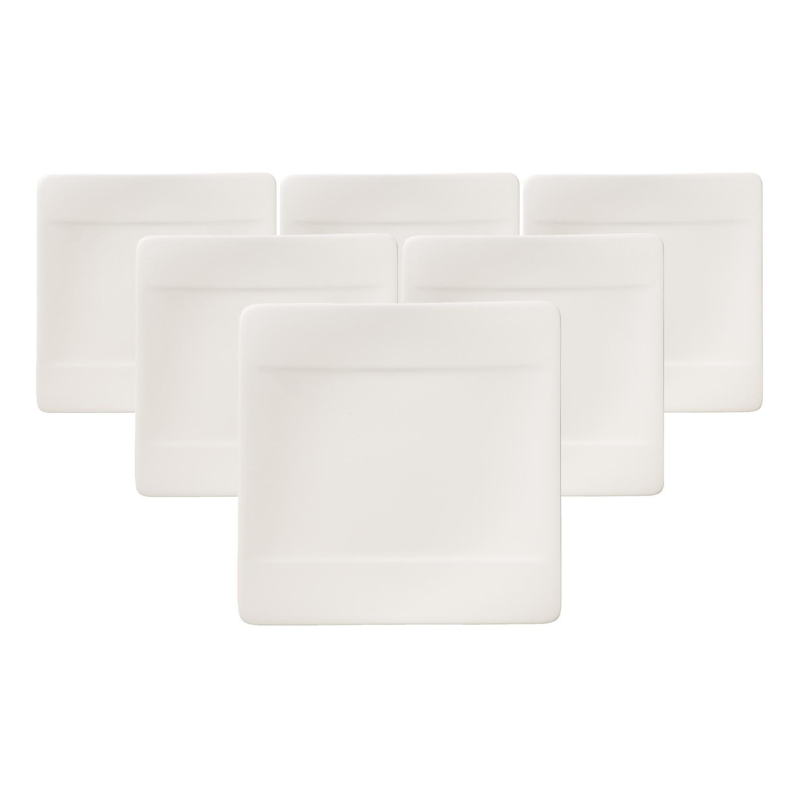 BROTTELLER Modern Grace weiß 16 x 16 cm 6er Set - Weiß, Keramik (16cm) - Villeroy & Boch