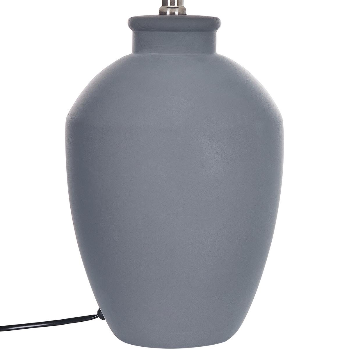 TISCHLAMPE Arcos 33/33/55 cm - Grau, Keramik (33/33/55cm) - Beliani