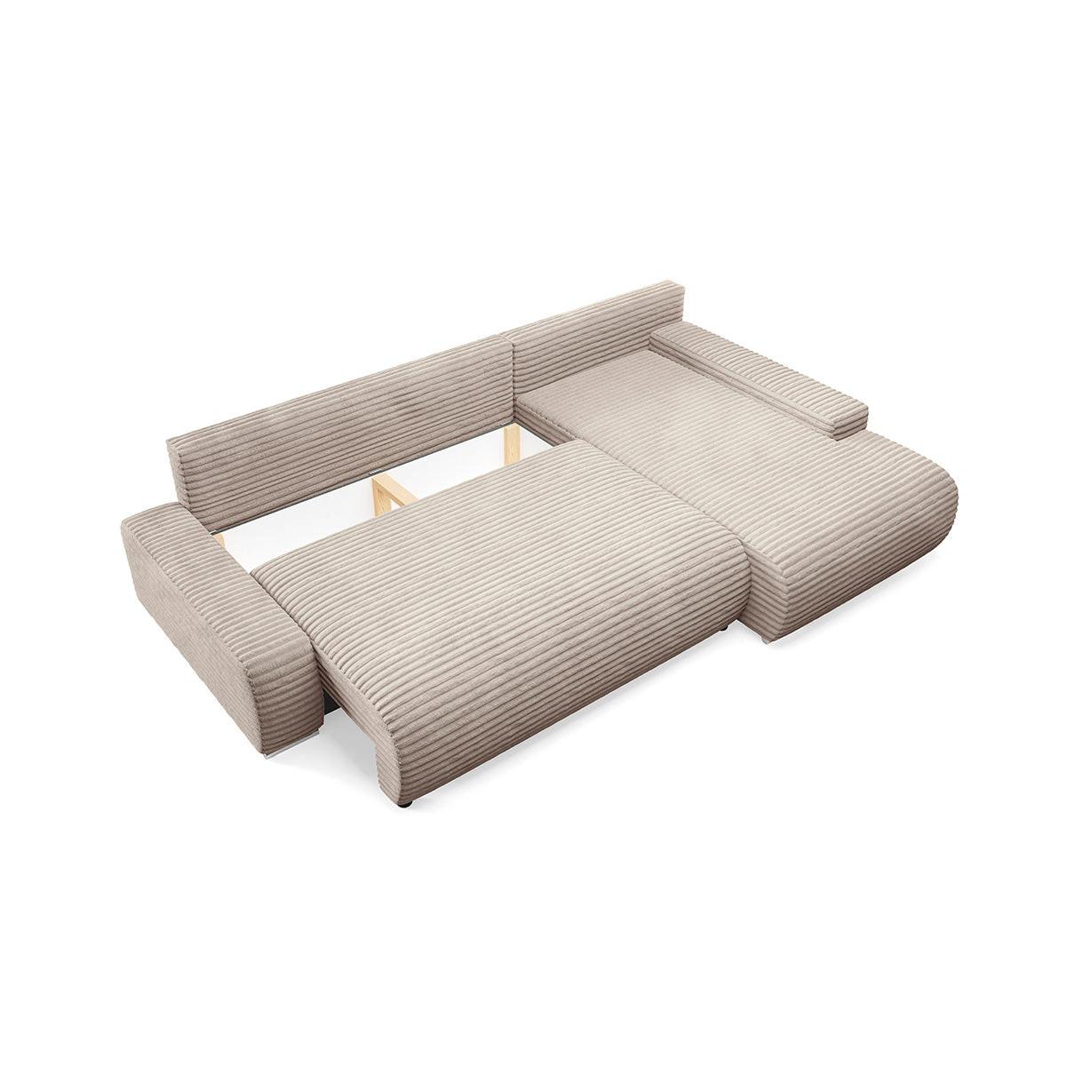ECKSOFA Ivana 3 Sitzplätze Taupe - Taupe, Holz (265/172cm) - Petits-meubles