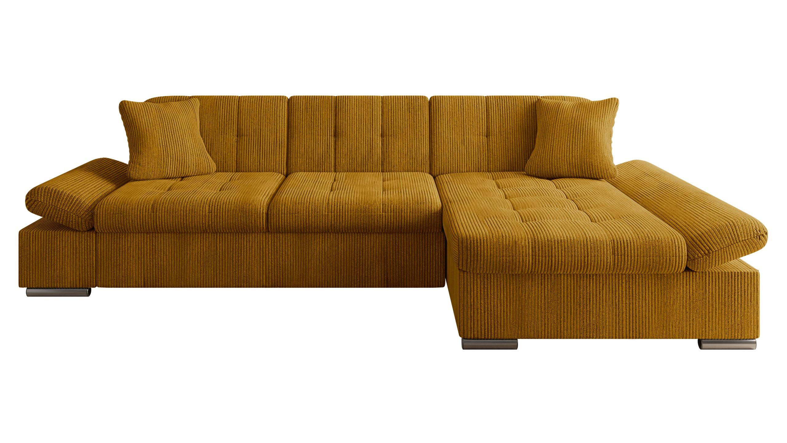 ECKSOFA Montana Cord, Seite: Rechts - Bronzefarben, Holz/Textil (278/161cm) - MIRJAN24