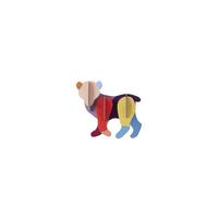 WANDSKULPTUR Bunt 3,2/6,8 cm - Multicolor, Wellpappe (0.05/6.8/9cm) - Studio Roof