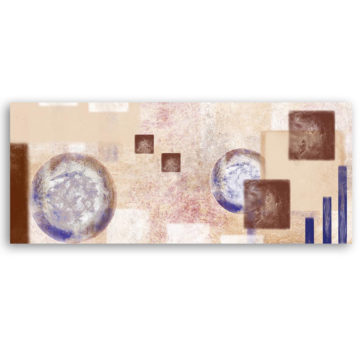 WANDBILD abstrakte quadrate - Beige, Textil (90/30cm) - Feeby
