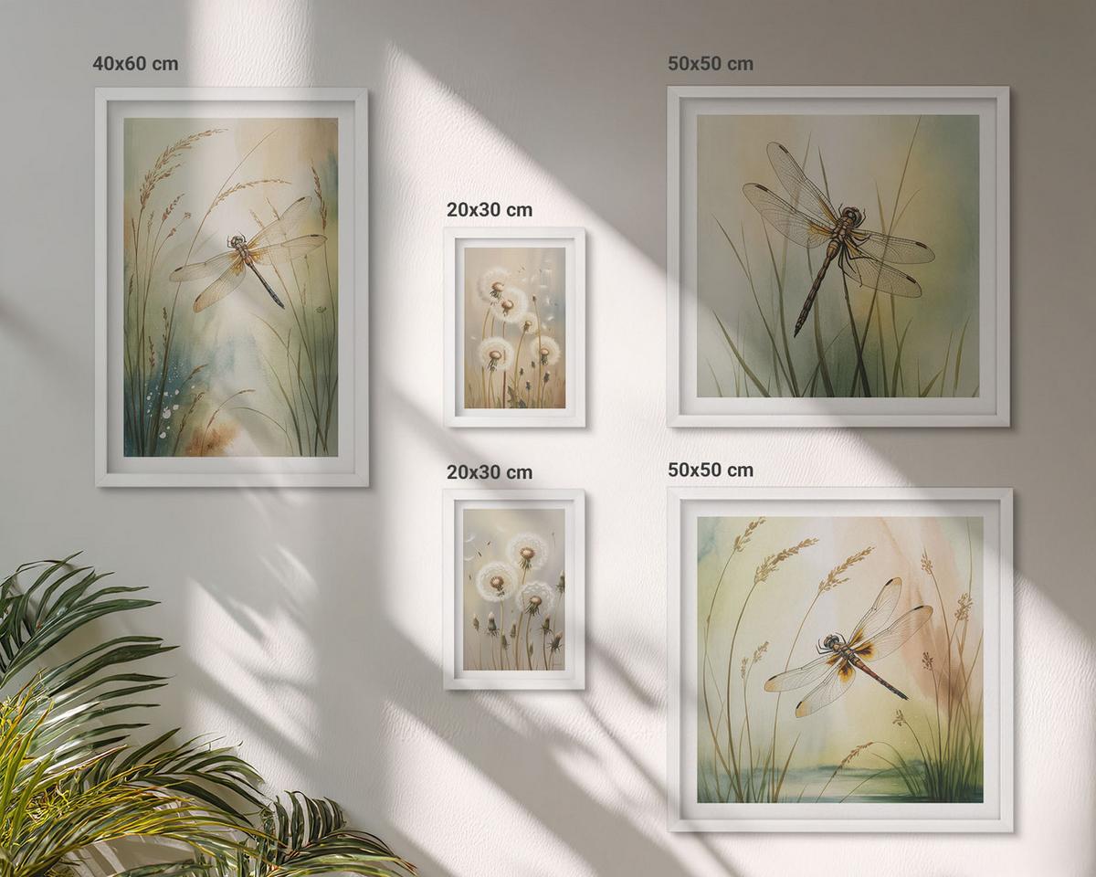 BILDER SET 5er Set - 50x50 cm & 20x30 cm & 40x60 cm Weißer Rahmen - Strandbretter, Surfboote, Vögel - Weiß, Kunststoff (40/60cm) - TULUP