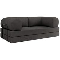 3-SITZER SOFA ORSETTO - Dunkelgrau Cord - Dunkelgrau/Schwarz, Textil/Metall (200/70/100cm) - MKS