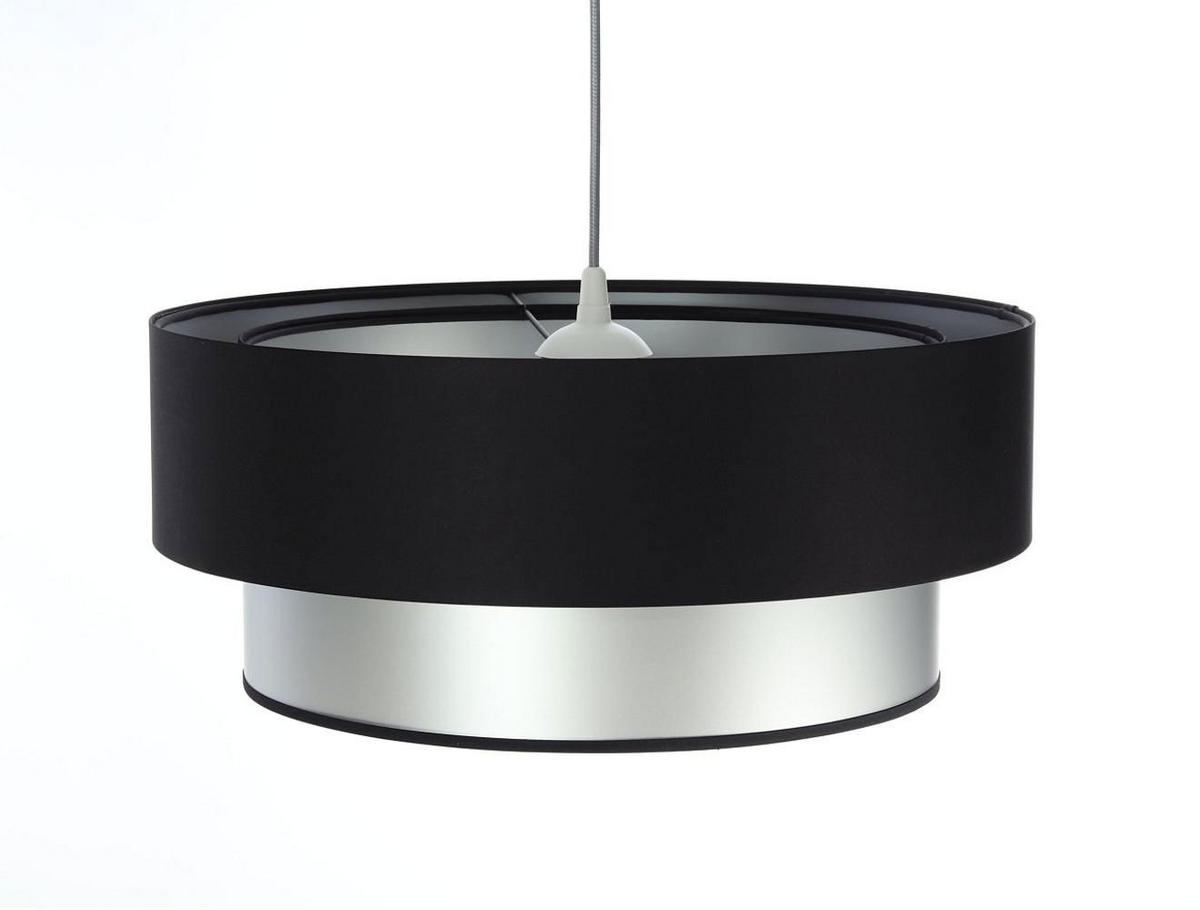 HÄNGELEUCHTE Schwarz 50/20 cm - Silberfarben/Schwarz, Kunststoff (50/1/20cm) - ONZENO