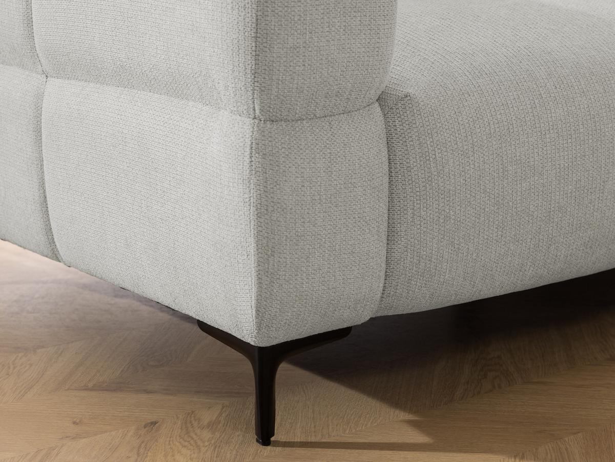 SESSEL Cardea in Bubble-Optik aus weichem Hellgrau Strukturstoff mit hohem Sitzkomfort - Hellgrau/Schwarz, Holz/Textil (102/80/97cm) - S-Style Möbel