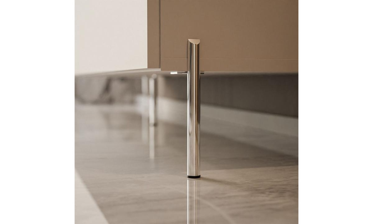 TV-SCHRANK COLGANTE 150/40/50 cm gerade chromfarbene Füße ohne LED-Beleuchtung Kaschmir - Kaschmir/Chromfarben, Holzwerkstoff (150/50/40cm) - Lookway