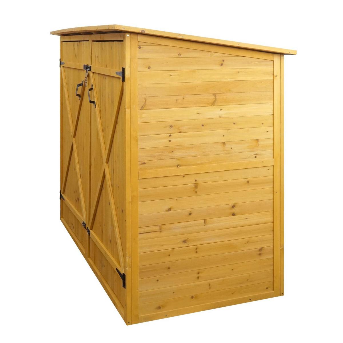 1ER-FAHRRADGARAGE Braun - Braun, Holz (184/152/98cm) - MCW