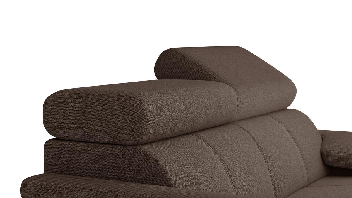 SOFA TAUNUS 2-Sitzer, braun - Schwarz/Braun, Holzwerkstoff/Textil (141/80/102cm) - Wozimo
