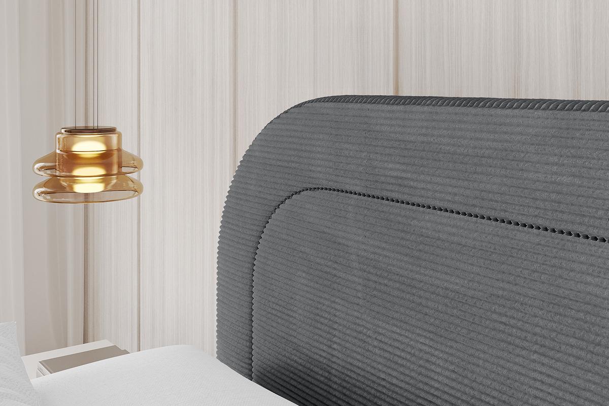 POLSTERBETT mit Bettkasten und Lattenrost, Boxbett ohne Matratze - LERAY 120x200 Dunkelgrau - Anthrazit, Holzwerkstoff/Textil (120/200cm) - ALTDECOR