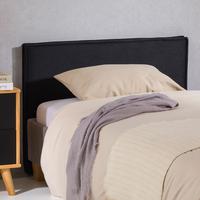 KOPFTEIL ANISA 90x190 cm schwarz - Schwarz, Textil (91/69/6cm) - IDIMEX