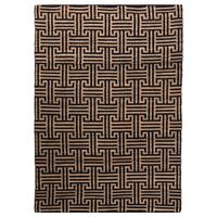 JUTETEPPICH CROFT, geometrisch, Natur-Schwarz, 160 x 230 cm - Braun, Textil (230/160cm) - KADIMA DESIGN