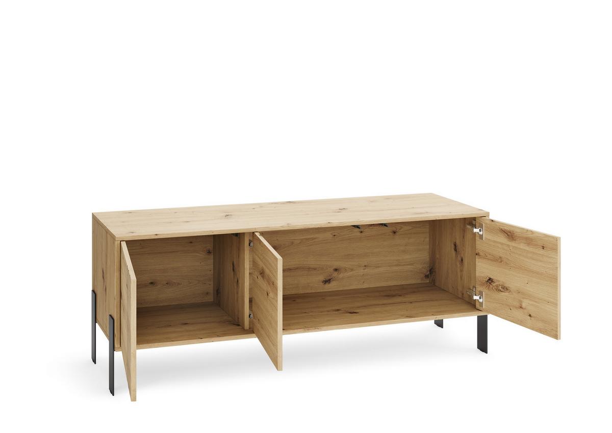 LOWBOARD VALOZA 150/57/40 cm, Eiche Artisan - Eiche Artisan, Holzwerkstoff (150/57/40cm) - MASSENO