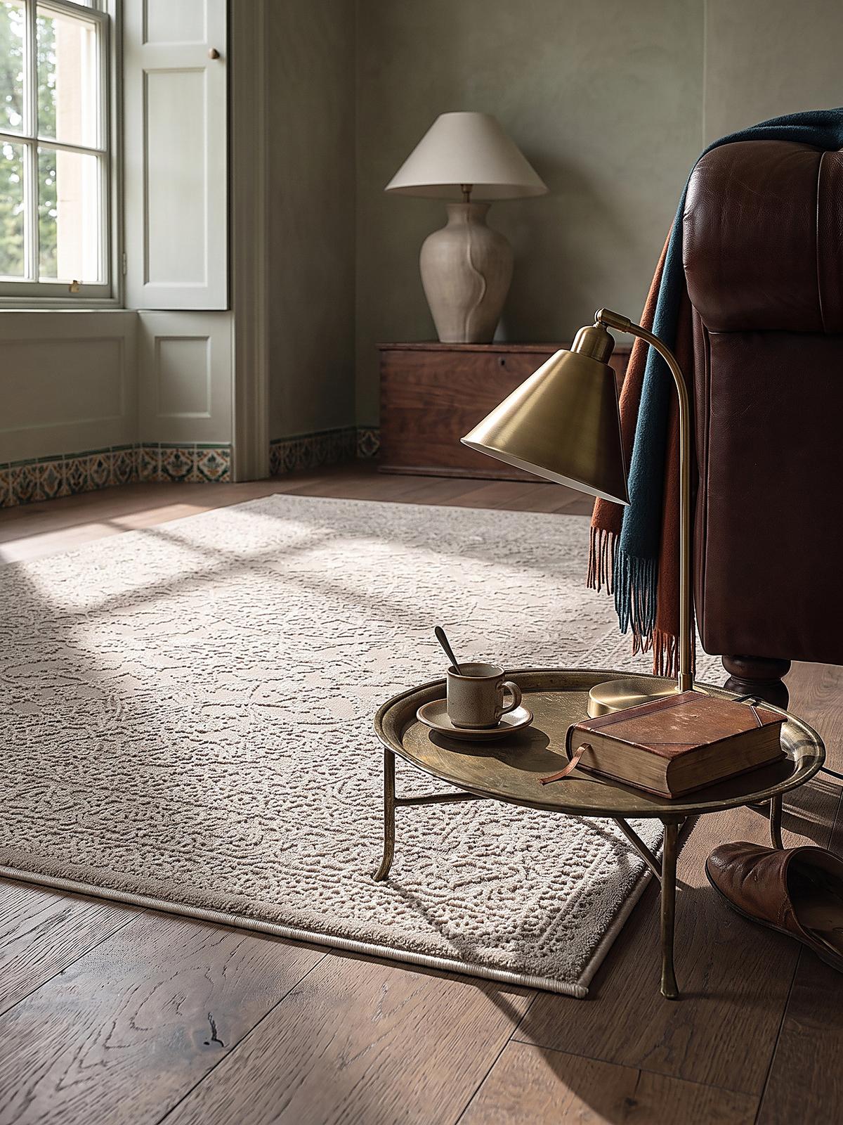 KURZFLORTEPPICH Uni KASOS Polyester Beige 120 x 170 cm - Beige, Textil (120/170cm) - KADIMA DESIGN