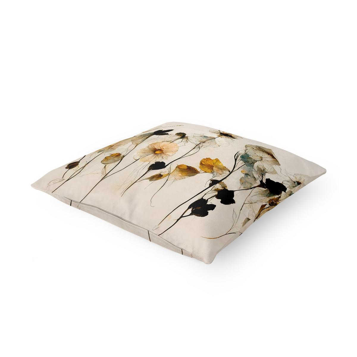 DEKOKISSEN Warme Blüten 40/40 cm - Beige, Textil (40/40/10cm) - Bilderwelten