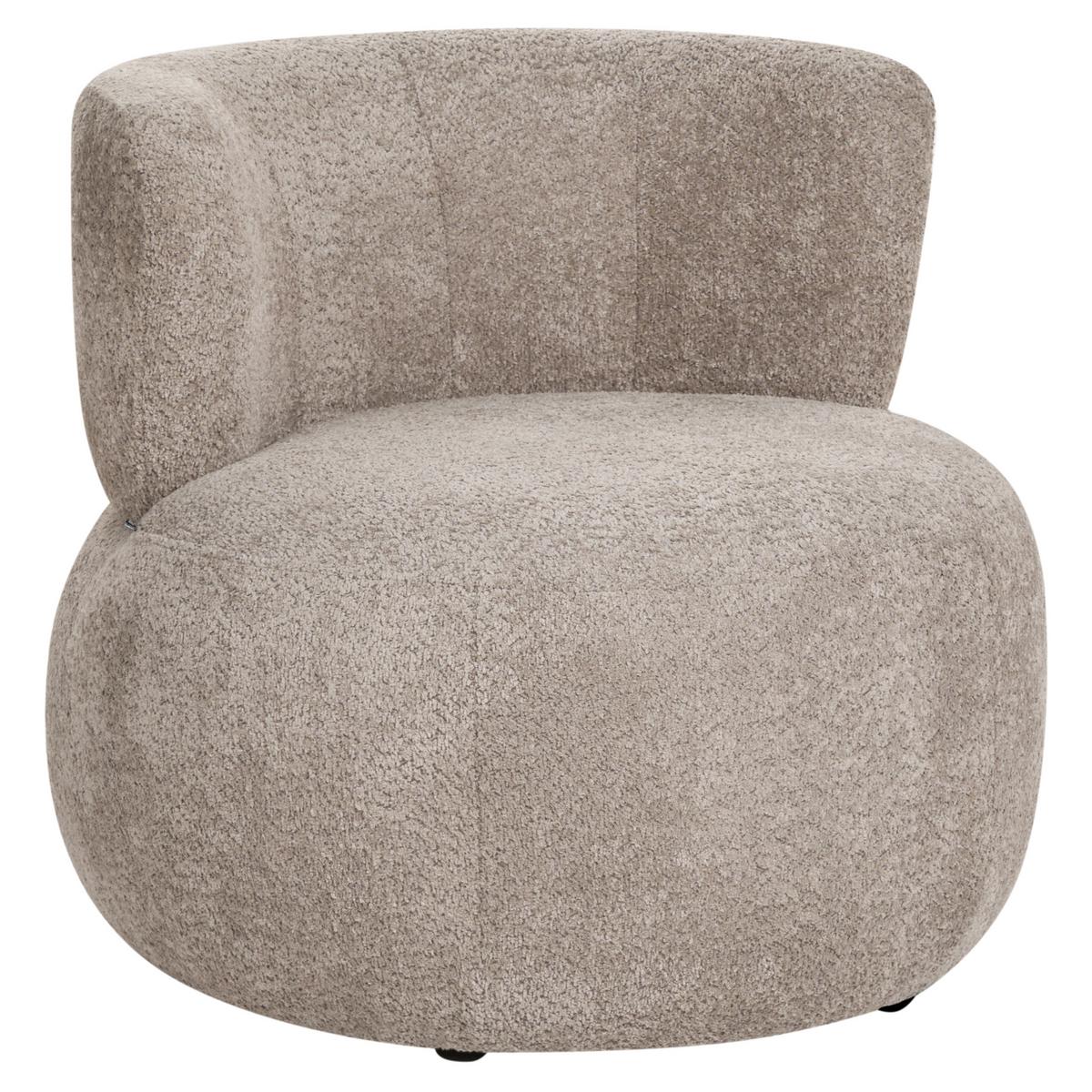 SESSEL Chenillegewebe Taupe Volda - Taupe, Textil (78/74/80cm) - Beliani