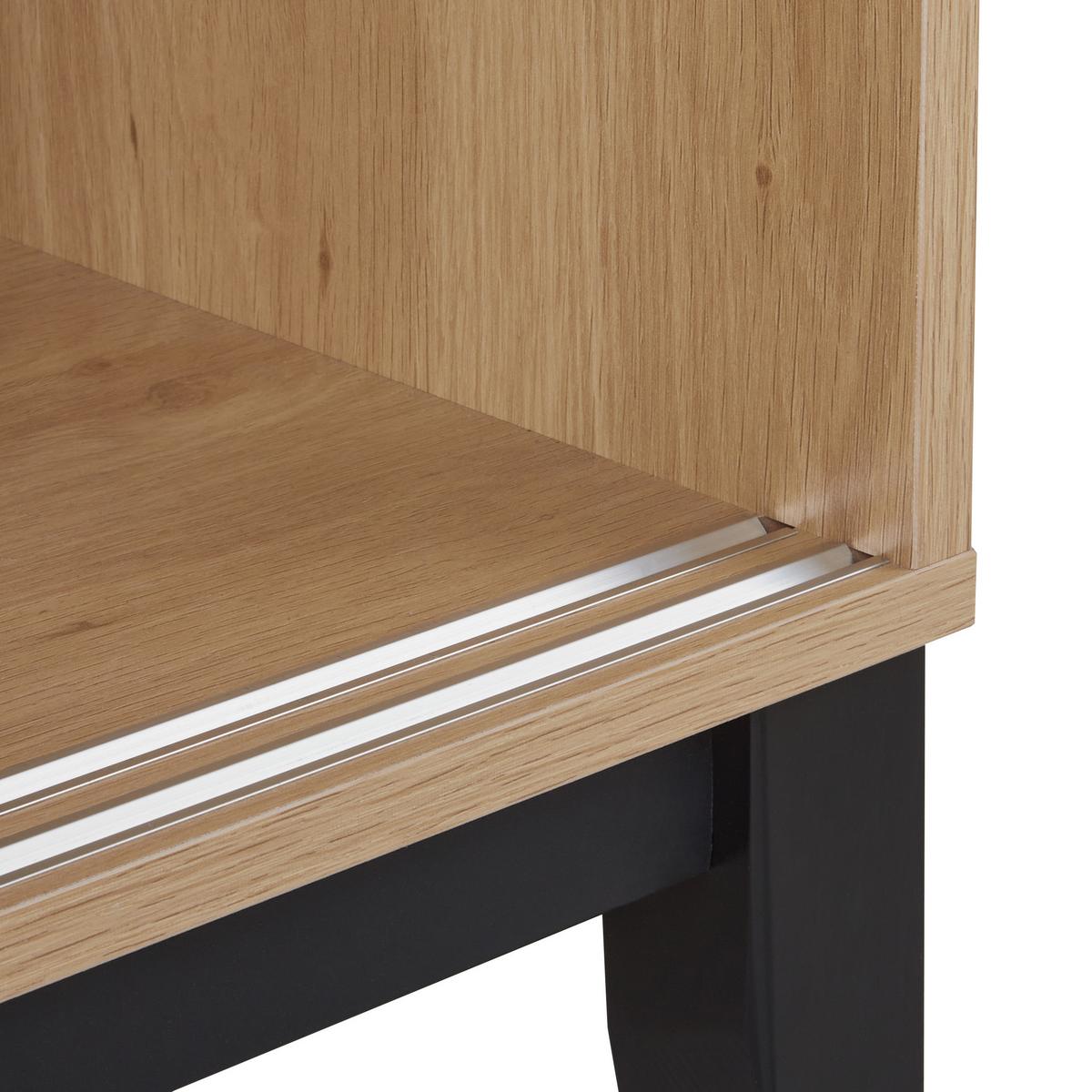 VITRINE mit Glastüren 80 cm Hellbraun Rumson - Braun, Holzwerkstoff (80/183/40cm) - Beliani