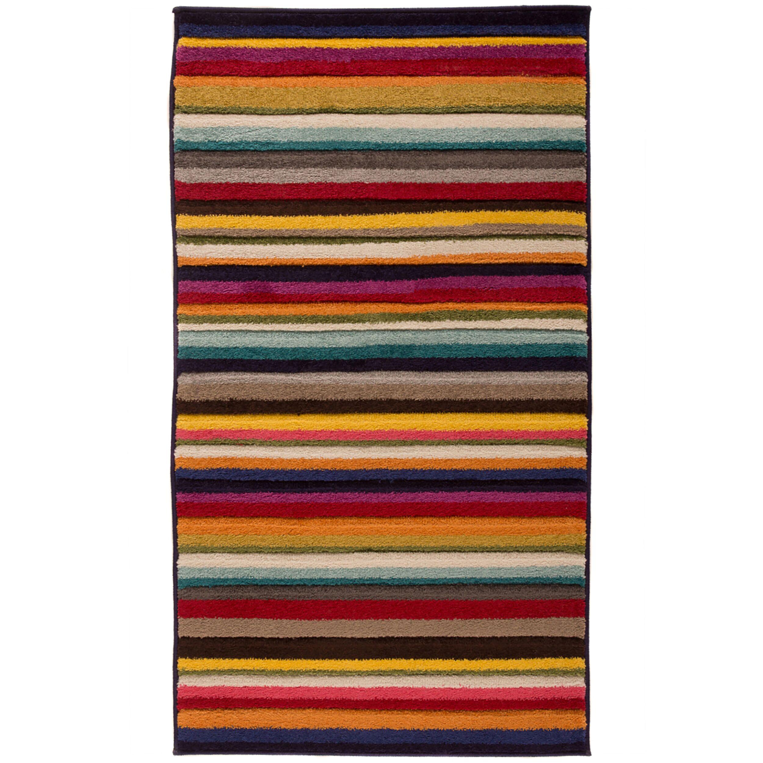 TEPPICH MEON, gestreift, Bunt, 80 x 150 cm - Multicolor, Textil (80/150cm) - KADIMA DESIGN