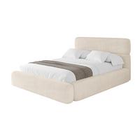 POLSTERBETT mit Bettkasten und Lattenrost, Boxbett ohne Matratze - ENORA 180x200 Beige - Creme, Holzwerkstoff/Textil (180/200cm) - ALTDECOR