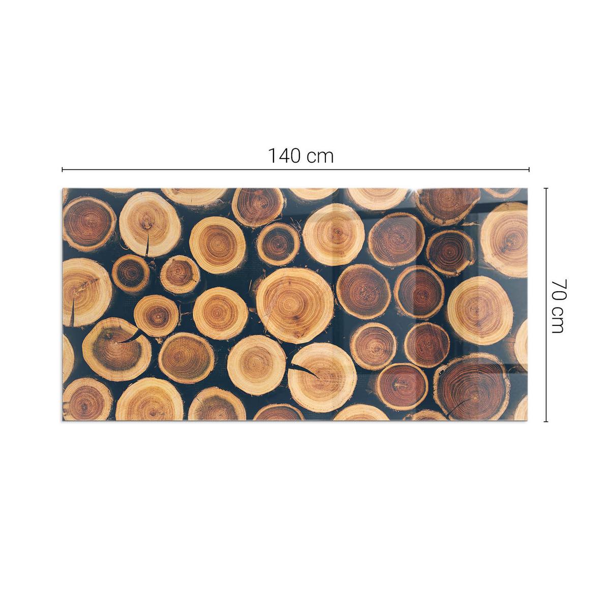 GLASPLATTE für Kamin 140x70 cm - Braun, Glas (140/70/0.4cm) - TULUP