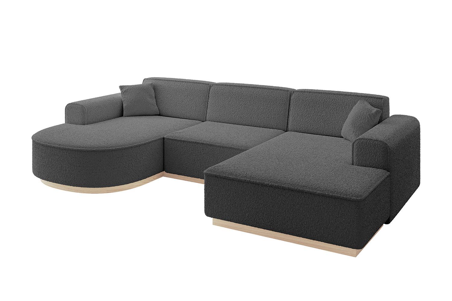 WOHNLANDSCHAFT ARRIO-U1 303x171x83 cm Platinfarben - Platinfarben, Holzwerkstoff/Textil (303/83/171cm) - ALTDECOR