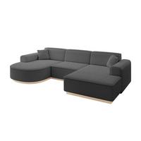 WOHNLANDSCHAFT ARRIO-U1 303x171x83 cm Platinfarben - Platinfarben, Holzwerkstoff/Textil (303/83/171cm) - ALTDECOR