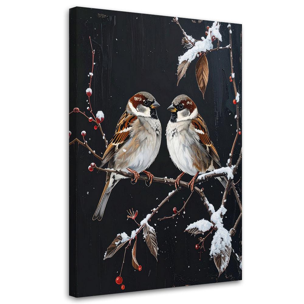 LEINWANDBILD Weihnachten 30x45cm - Schwarz, Textil (30/45cm) - Feeby
