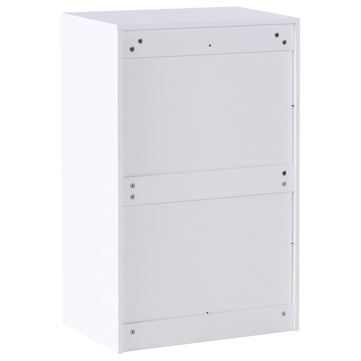 KOMMODE mit 5 Schubladen Weiß Alberta - Weiß, Holzwerkstoff (60/94/38cm) - Beliani