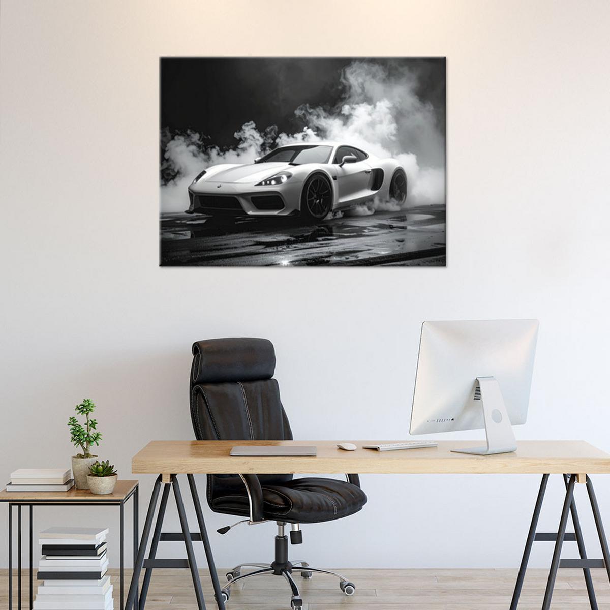 LEINWANDBILD Kraftfahrzeuge 100x70cm - Weiß, Textil (100/70cm) - Feeby
