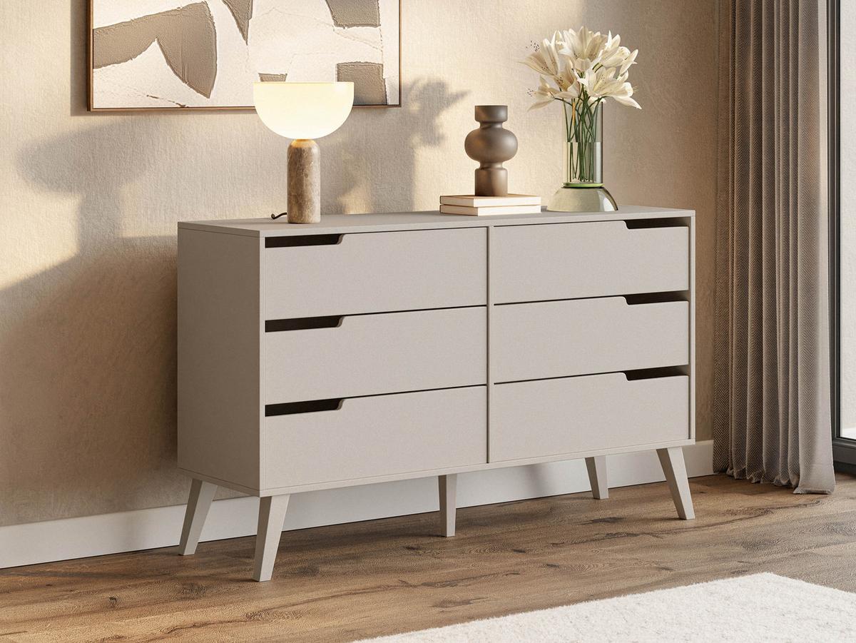 KOMMODE Nordelo 6S - Kaschmir, Holz/Holzwerkstoff (137/80/40cm) - MIRJAN24