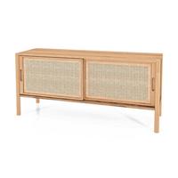 TV-SCHRANK INA Kernbuche - Creme, Holz (142/64/46cm) - byoak