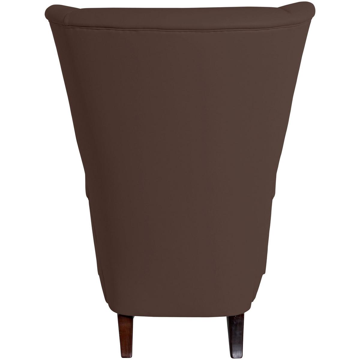 HOCHLEHNSESSEL Kailey Bezug Kunstleder Buche nussbaum dunkel / braun - Braun, Kunststoff (96/122/89cm) - 58aufmkessel