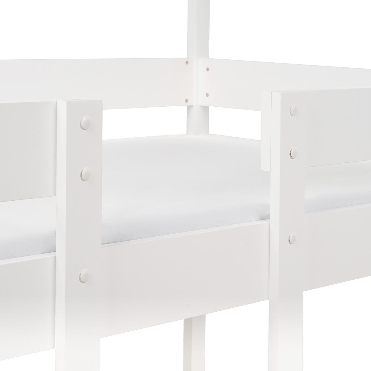 HOCHBETT 90x200 cm Weiß Labatut - Weiß, Holz (90/200cm) - Beliani