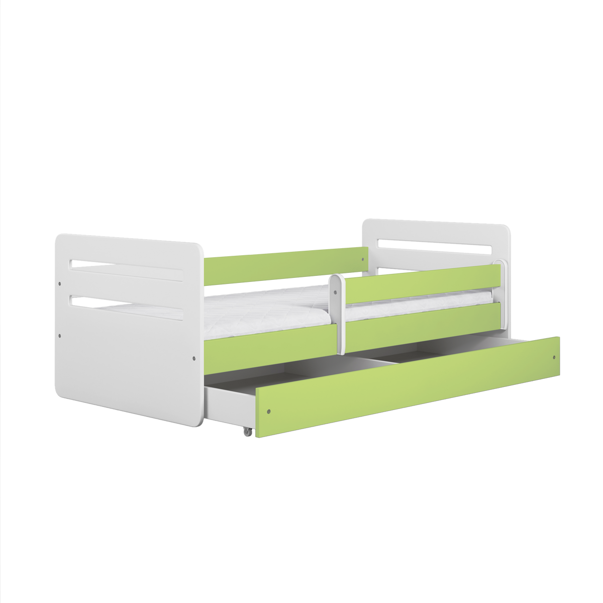 KINDERBETT Tomi mit Schublade ohne Matratze Grün 90/65/144 - Grün, Holzwerkstoff (80/140cm) - RAUMHIRSCH FURNITURE