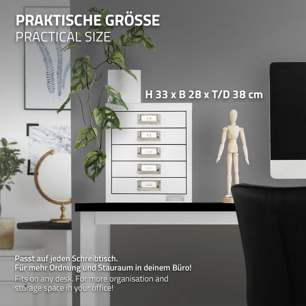 SCHUBLADENBOX - Weiß, Metall (28/38/33cm) - ML-DESIGN