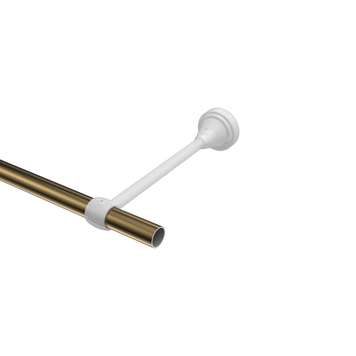 GARDINENSTANGE Primus Paolo 180 cm, 1-läufig (ohne Ringe), 16 mm Ø Messing Antik - Messingfarben/Bronzefarben, Metall (180cm) - INTERDECO