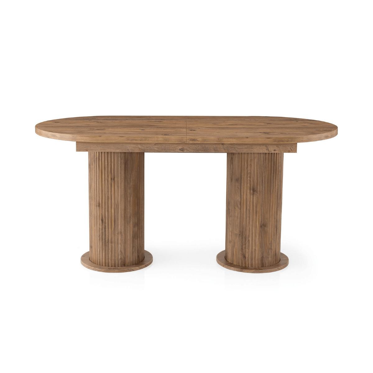 ESSTISCH ausziehbar von 180 bis 216 cm in Nussbaum-Dekor 180/90/77 cm - Nussbaumfarben, Holzwerkstoff (95/90/77cm) - Calicosy