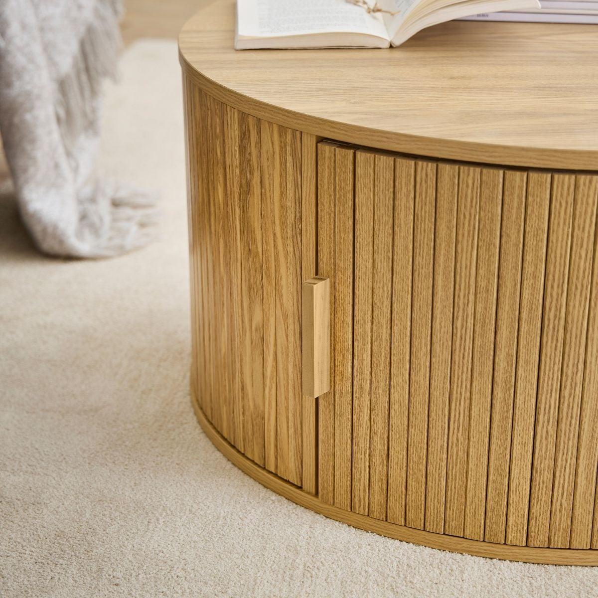 COUCHTISCH mit stauraum - ernest 75/75/35,5 cm - Eschefarben, Holzwerkstoff (83/75/35.5cm) - Calicosy