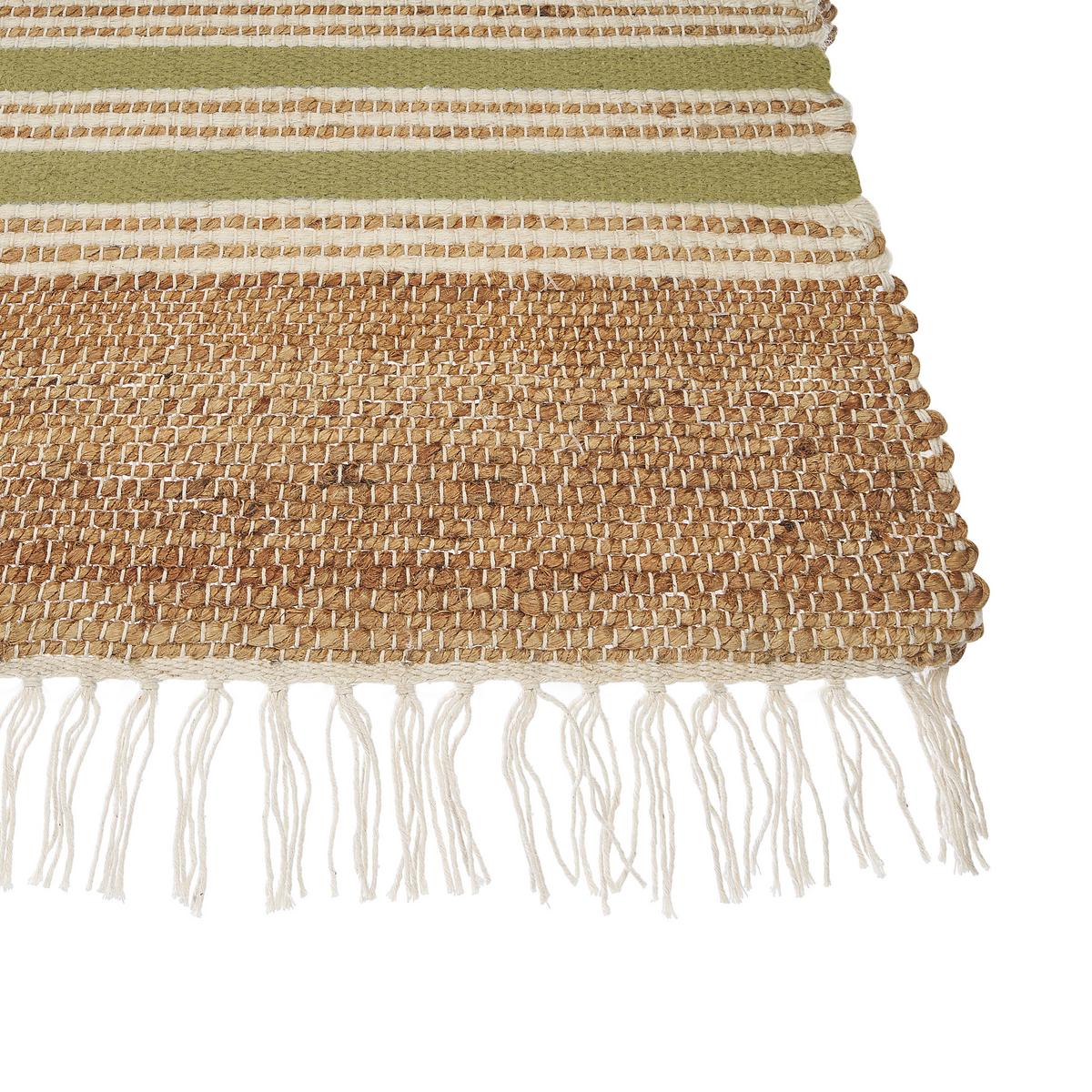 TEPPICH geflochten Mirza 230/160 cm - Beige, Naturmaterialien (160/230cm) - Beliani
