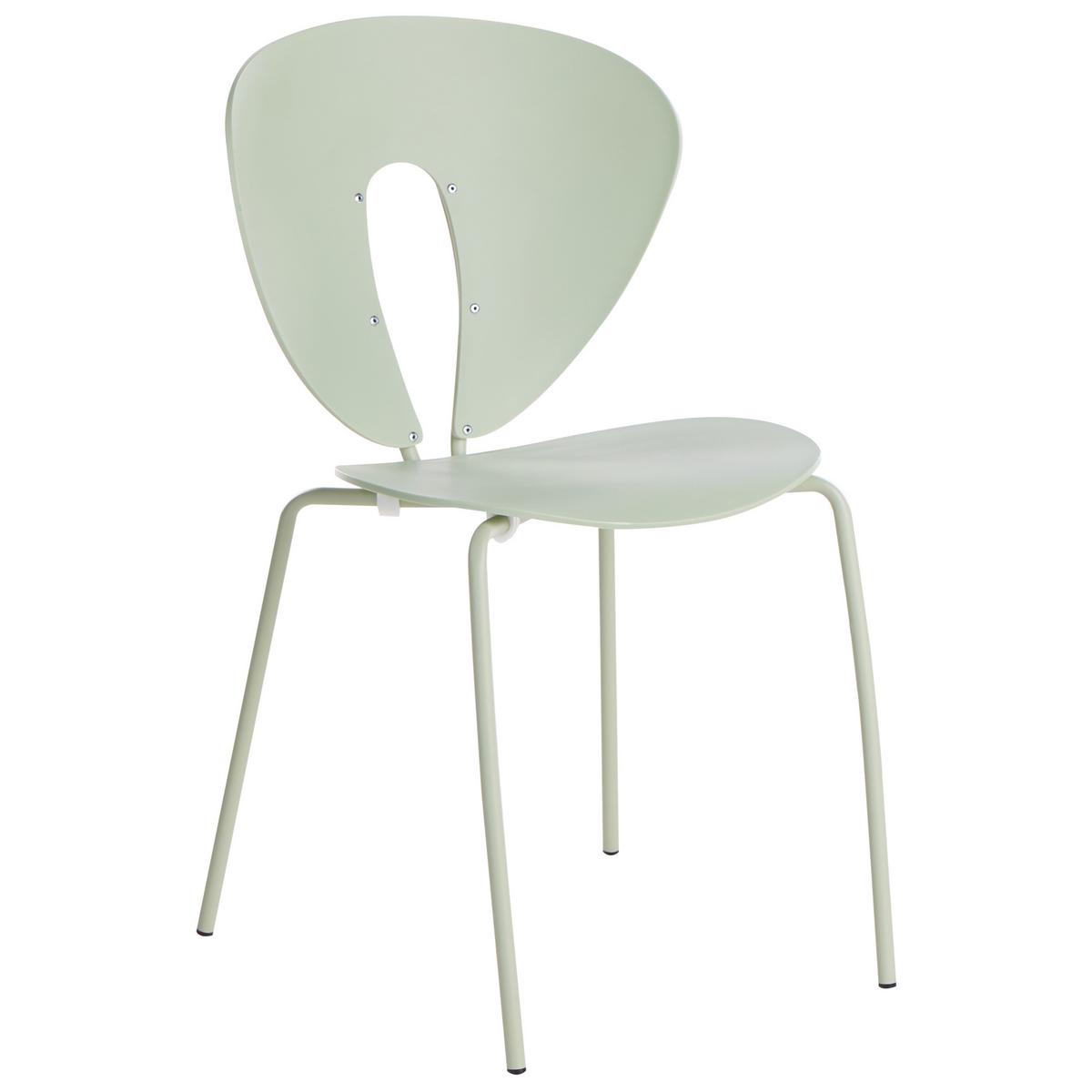 ESSZIMMERSTUHL 2er-Set Hellgrün Tracy - Silberfarben/Hellgrün, Kunststoff (47/81/51cm) - Beliani