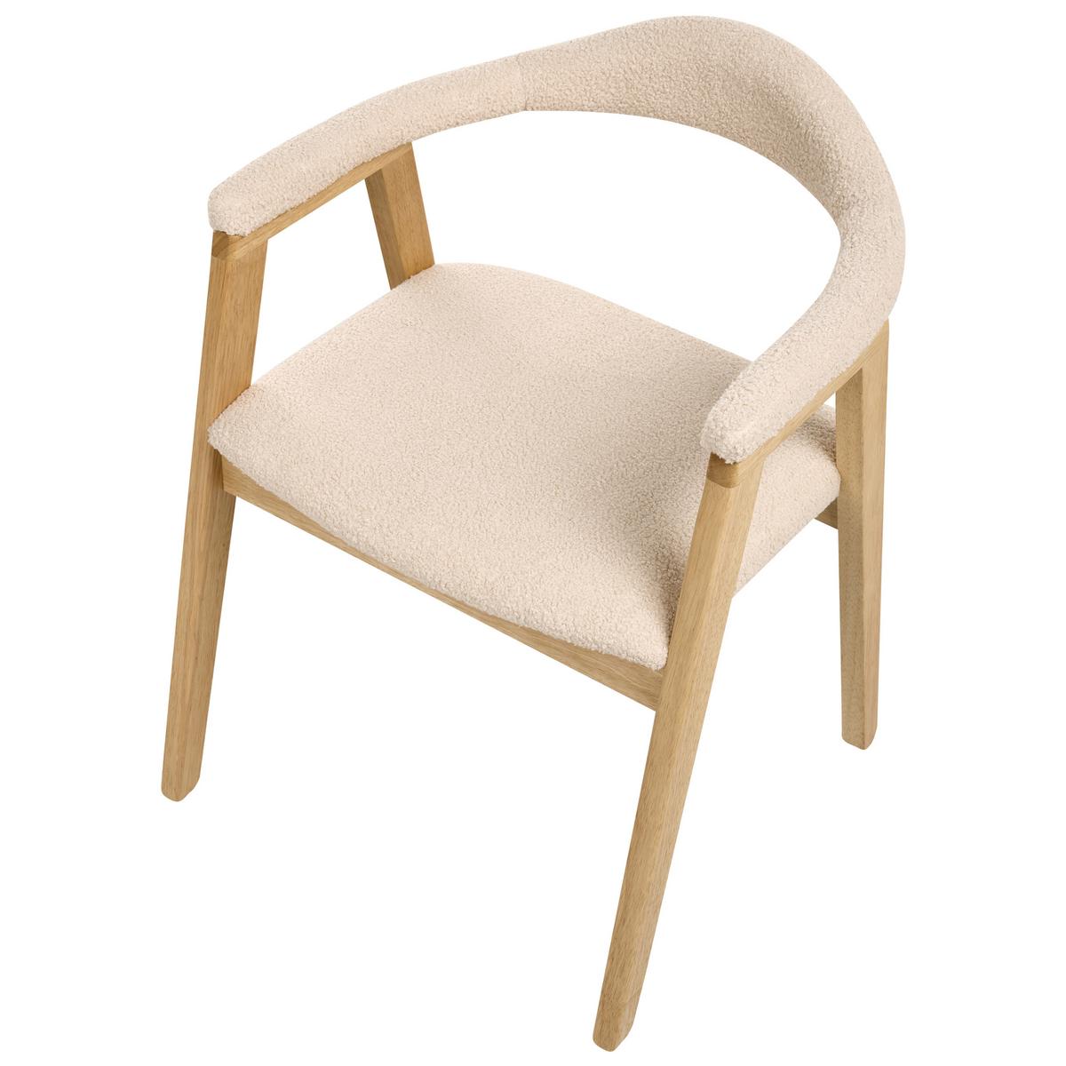 ESSZIMMERSTUHL 2er Set Holz Hellbraun Oneco - Hellbraun/Beige, Holz (56/72/62cm) - Beliani